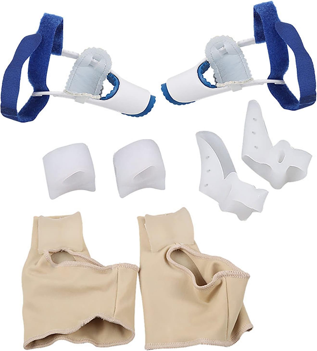 Bunion Splint (8PCS) - Sleeve for Hallux Valgus Bunion Pain Relief - Non-Surgical Correction - Hammer Toe Straightener - Forefoot Pads Bunion Socks