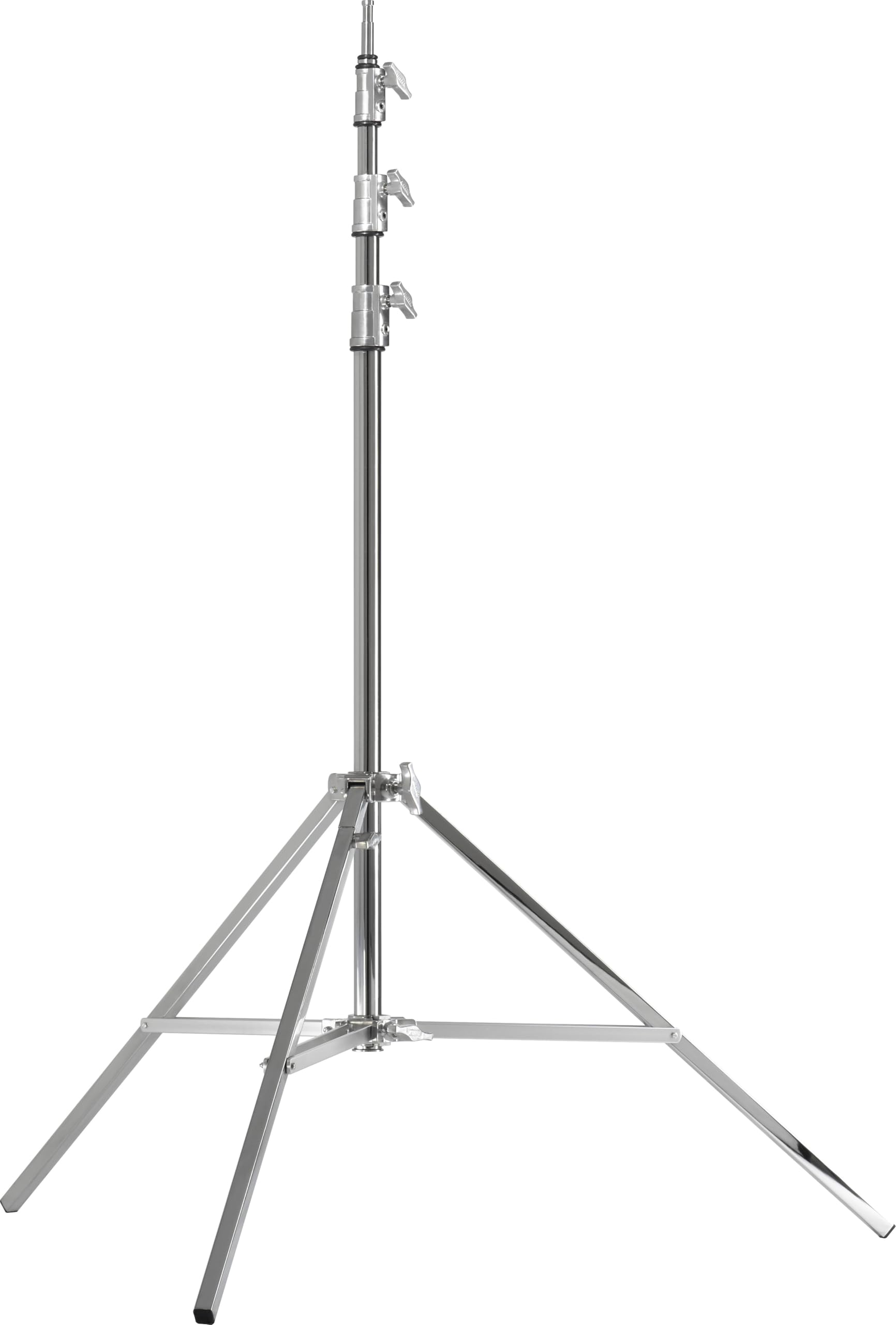 Kupo High Baby Stand, Chrome Plated Steel Stand with Leveling Leg, Min Height 3.9', Max Height 13.8', Supports 55.1lbs, Heavy Duty Professional Support - Silver (KS101112)
