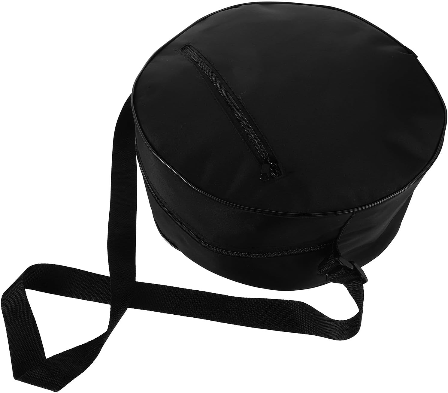 TEHAUX Yoga Wheel Bag with Adjustable Strap and Multi-pocket Storage, Black Fitness Pilates Carrier for Yoga Wheels and Mats, Travel and Gym Exercise Equipment Organizer