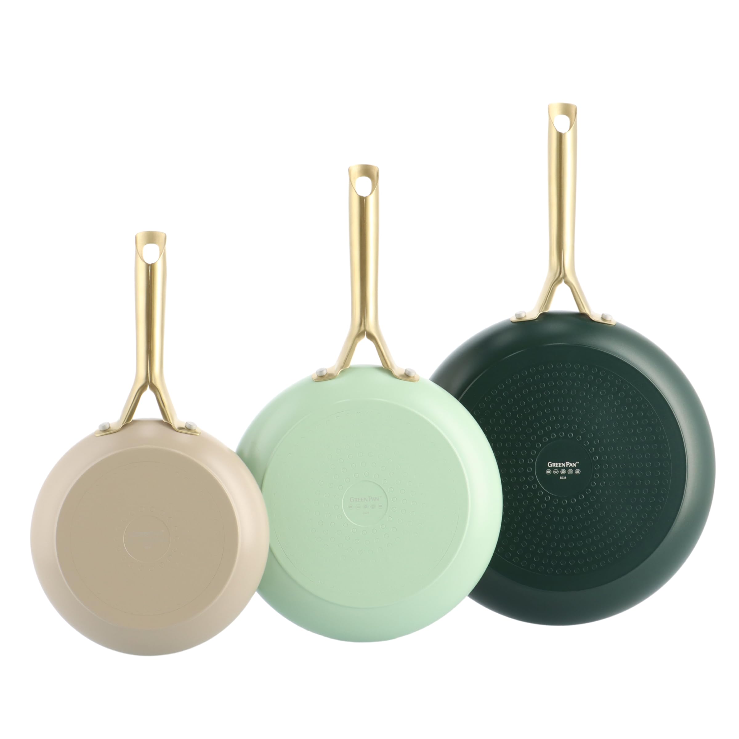 GreenPan Shades, set de 3 poêles céramique antiadhésive, induction, four 200°C