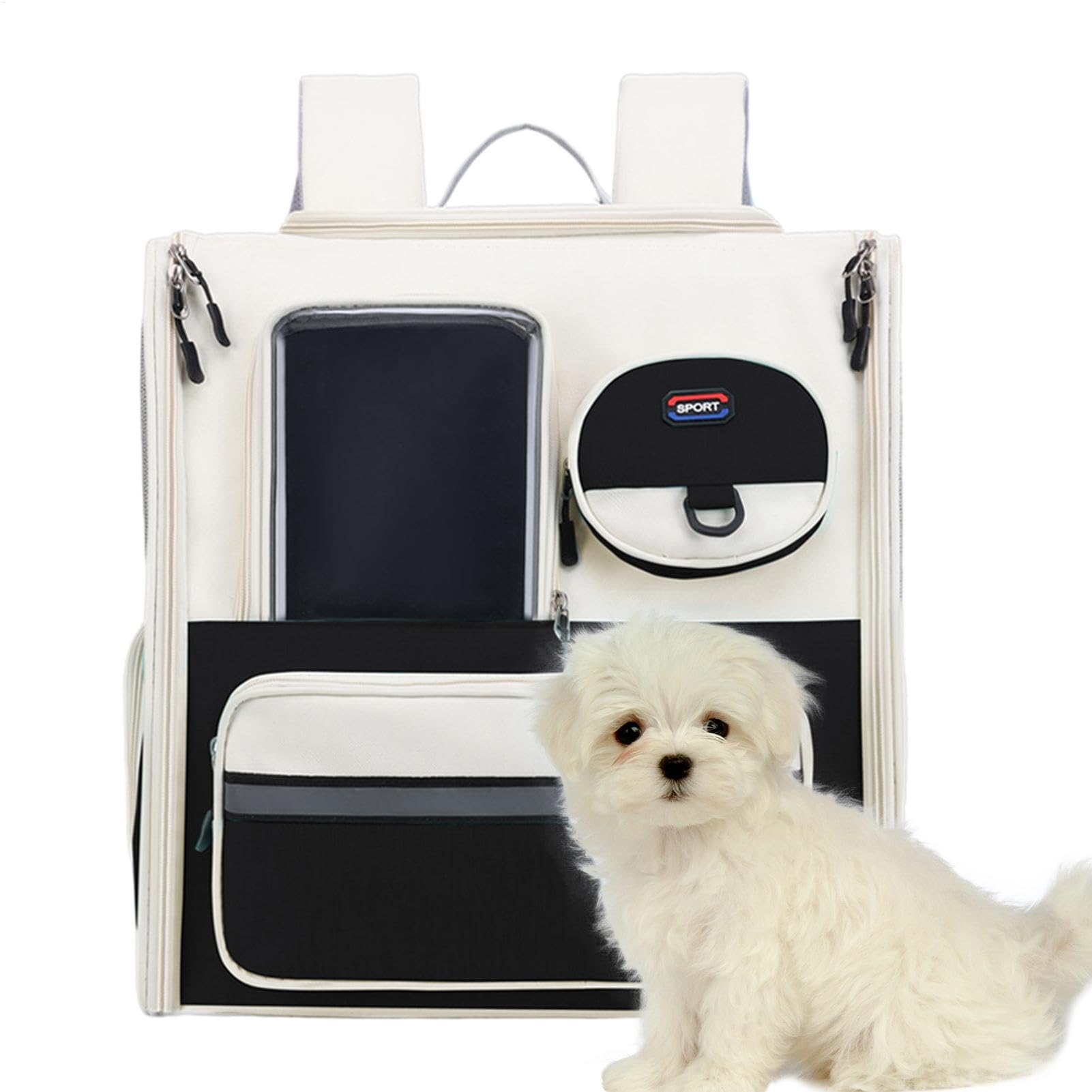 Borsa Trasportino Animali Domestici Pieghevole, Aperture Ventilazione | Zaino Per Gatti Pieghevole Aperture Multiple Di Ventilazione Per Cuccioli Campeggio Escursioni Attività Outdoor