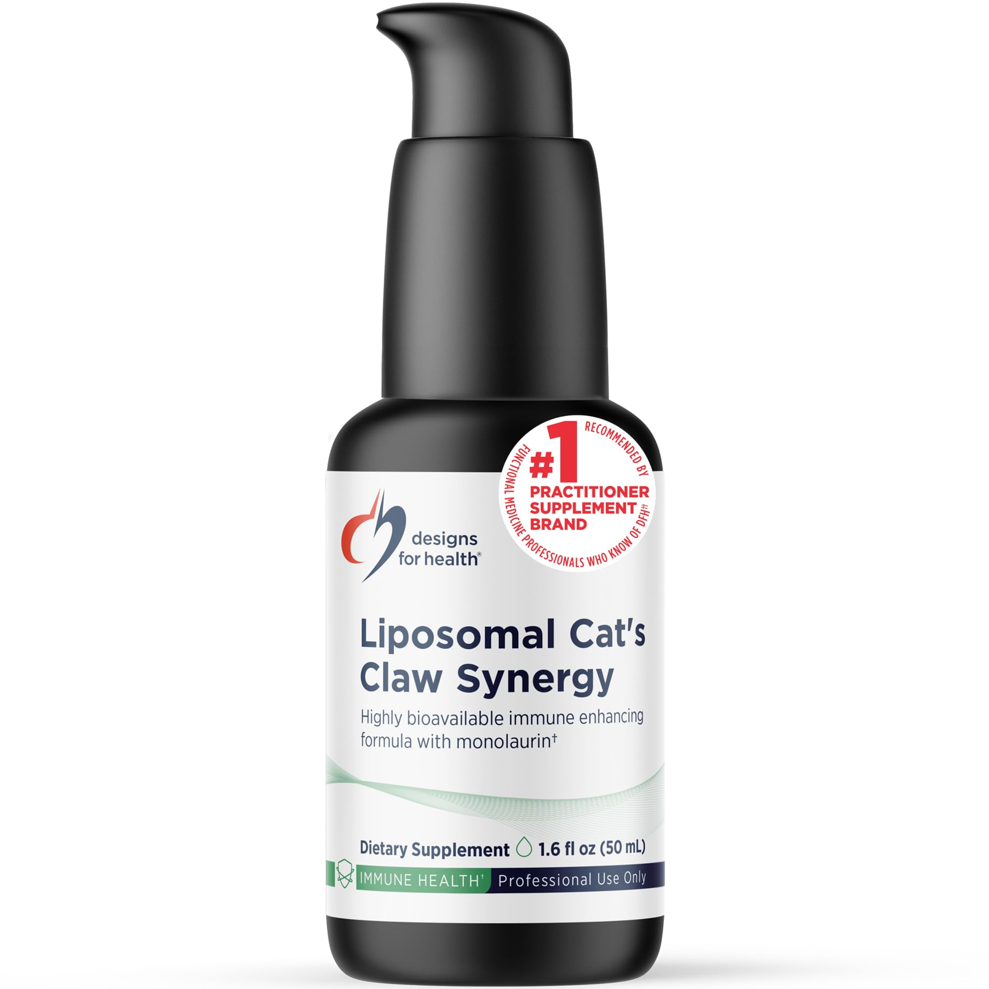 Designs for Health Liposomal Cat's Claw Synergy - Liquid Immune Support Supplement Cats Claw Extract, Vitamin D + Monolaurin - Superior Absorption (50 Servings / 1.7 Fl Oz)
