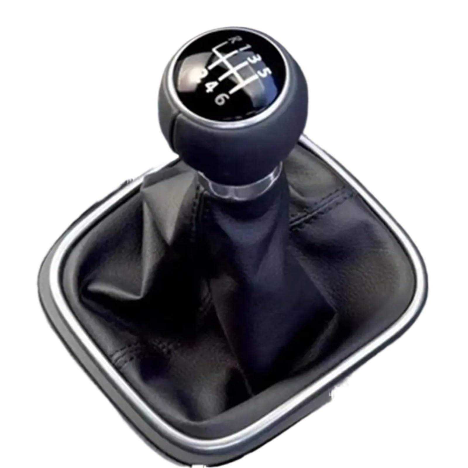DWTNMEX Gear Shift Knob for Golf 5 6 for Jetta for MK5 for MK6 Car Stick Lever Shifter Handball with Gaiter Boot Cover 5/6 Speed Gear Shift Knob(6-Speed)