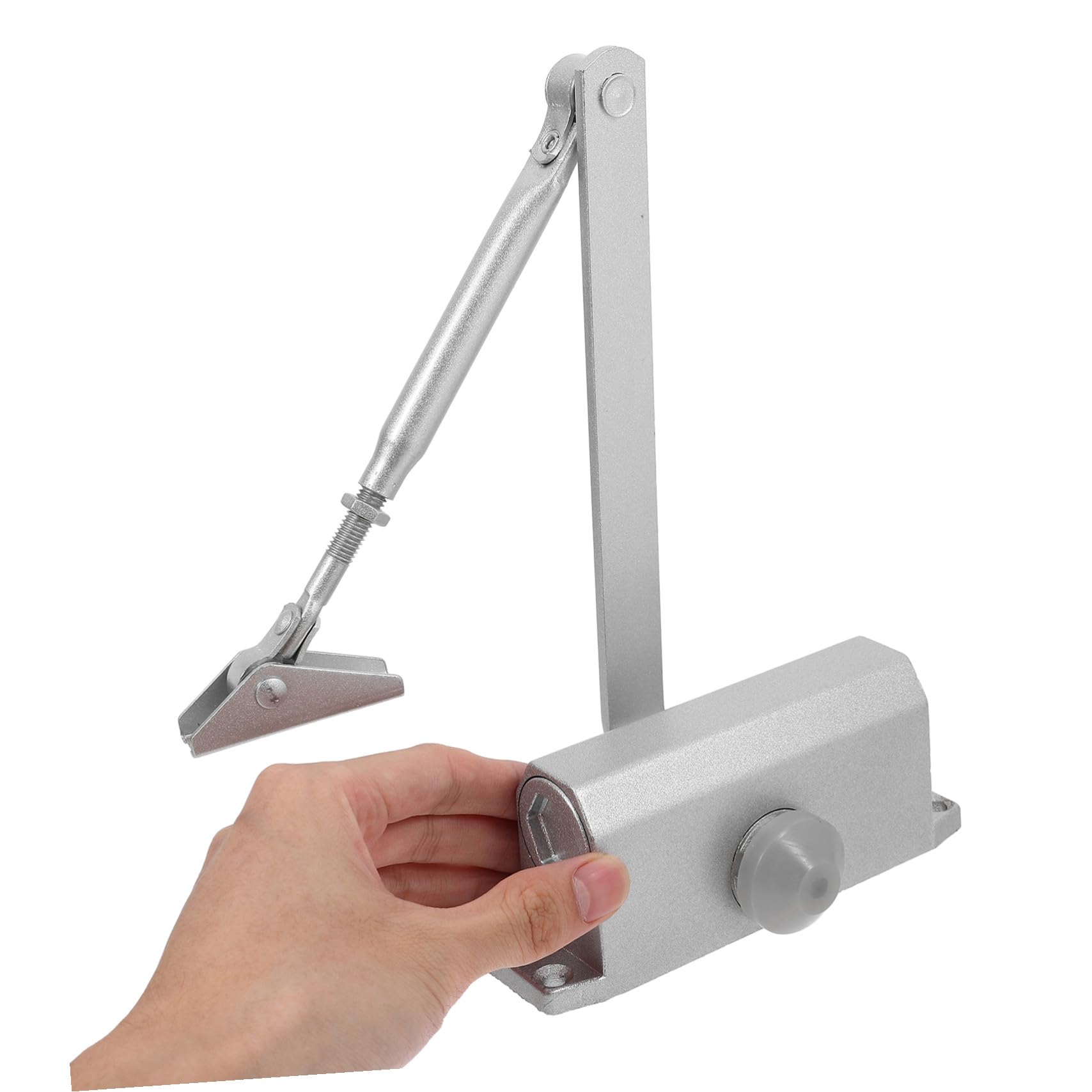 Holibanna ferme-porte hydraulique Fermeurs de porte pour la maison plus proche Tampon inoxydable printemps fermer ferme-porte à charnière à ressort ferme-porte dissimulé Silver