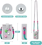 Liene DIY Charm Carry Bag Pearl N200 Pro Portable Photo Printer, Instant Mini Picture Printer for iPhone Smartphone Case, Silicone Protective Cover with Detachable Lanyard & DIY Charms, Grey