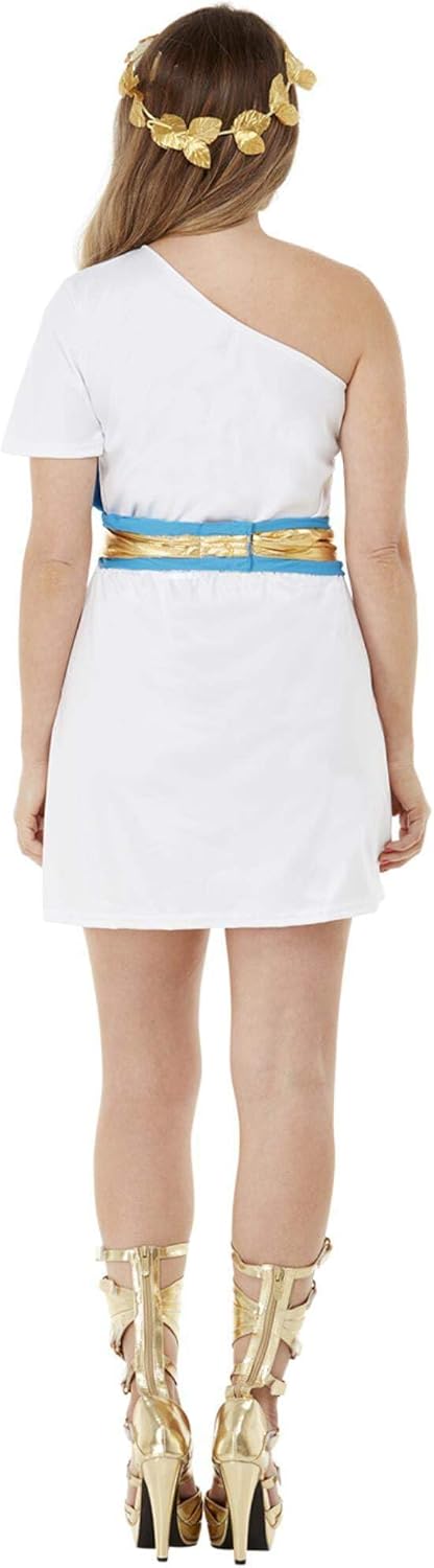 Smiffy's Women's White/Blue Roman Beauty Costume -US Dress 6-8