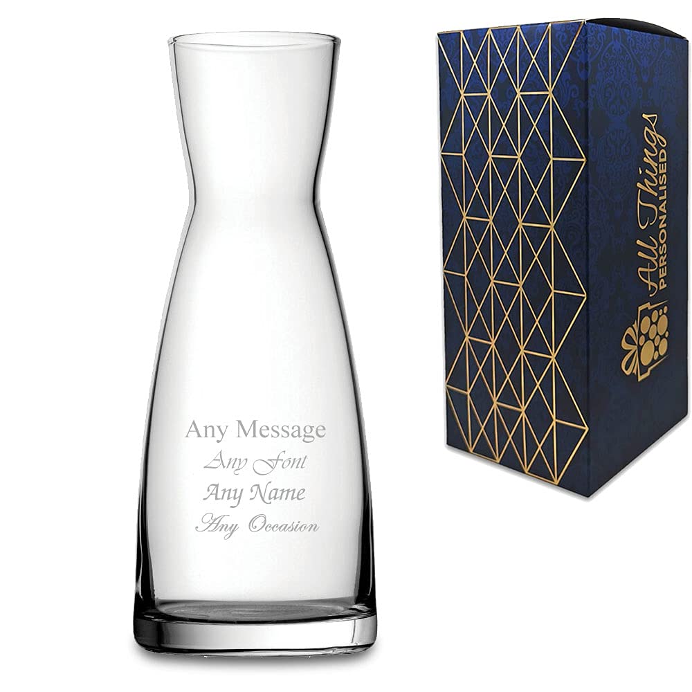 Pasabahce Personalised Engraved LARGE Contemporary Vase Or Decanter Carafe Birthday