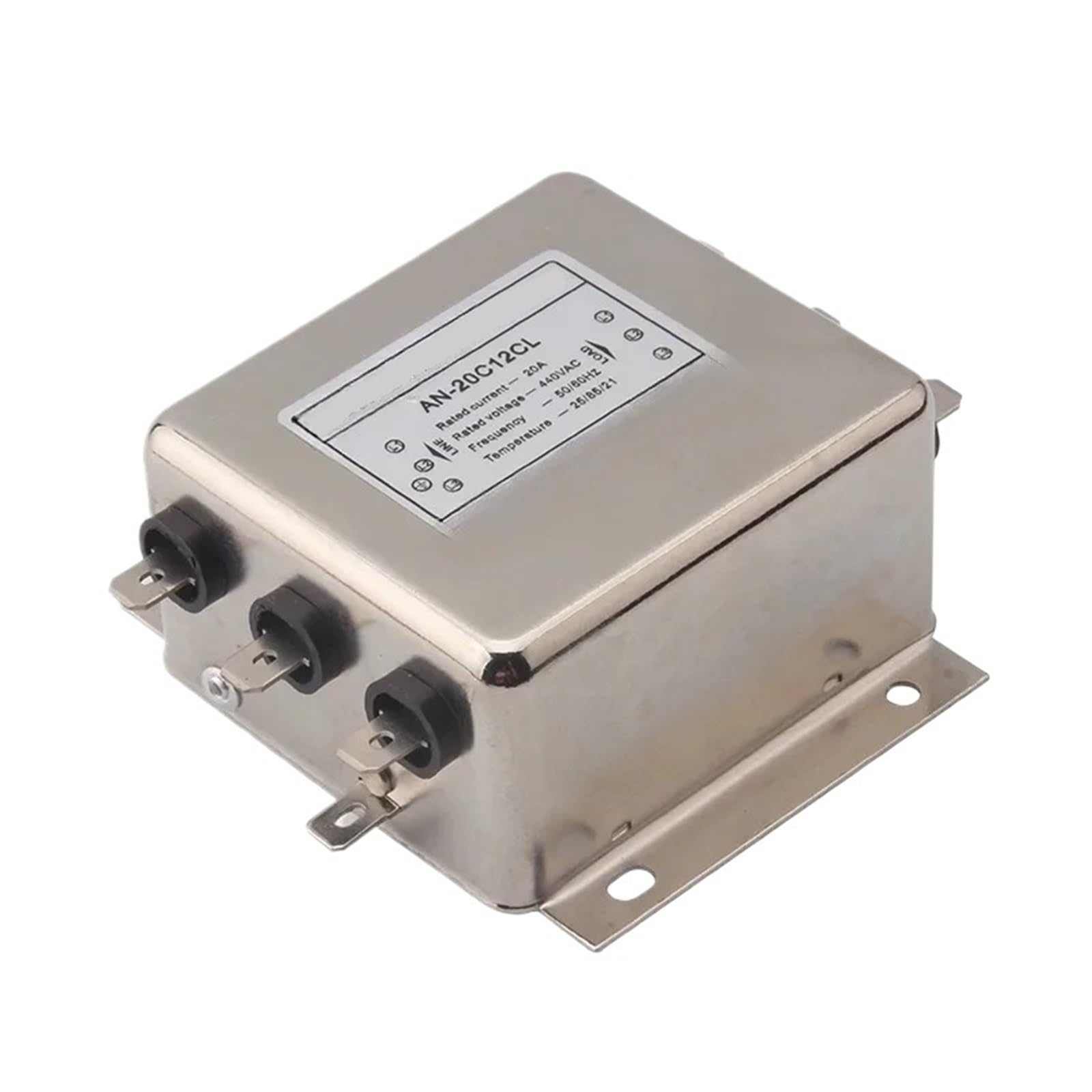 Filtro trifásico 20A 380V/440V AN-20C12CL inductor enchufable industrial 2
