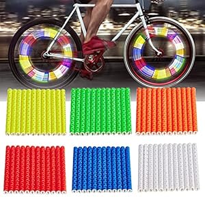 Bike Rim Reflector Bicycle Wheel Spoke Reflector Spaak Eenvoudig Te Monteren Fietswiel Spaak Reflector 72 Pcs Reflective…