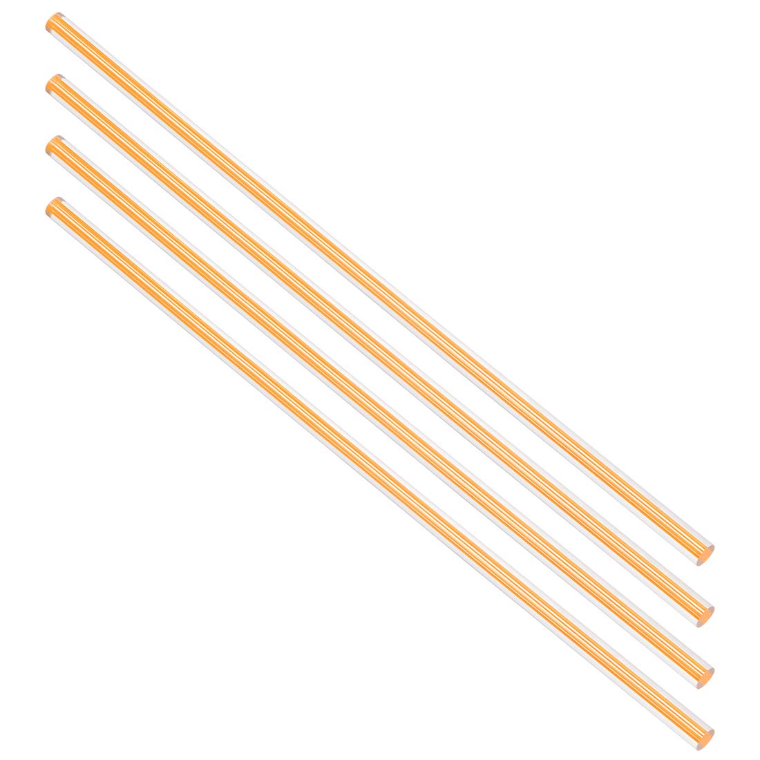Uxcell Clear Acrylic Round Rods - 0.2" Diameter X 10" Length, Solid PMMA Plastic Bar, 4 Pack