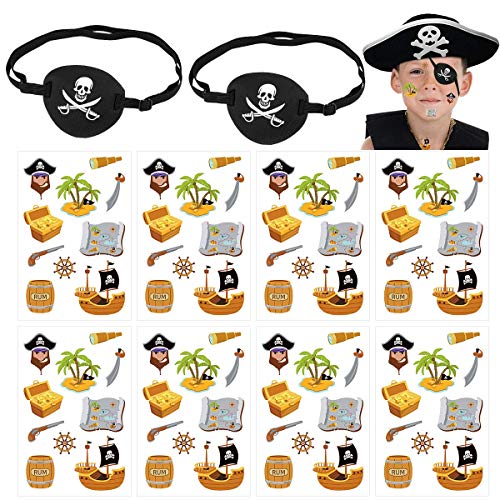 (50 OFF) Pirate Eye Patch & Temporary Tattoo Stickers 2.50 Coupon