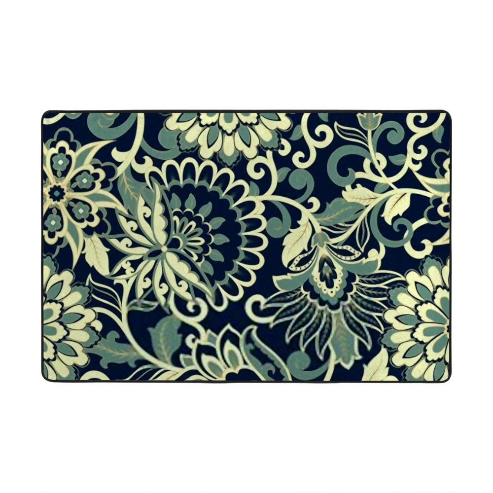 Tapis de salon en velours motif floral pour créer un coin cosy et chic