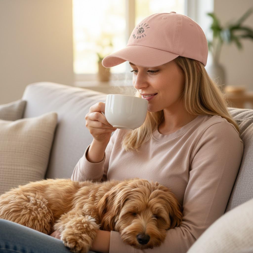 6 Panel Soft Embroidery Adjustable Baseball Cap Dog Lover Gifts for Men/Women - Image 5