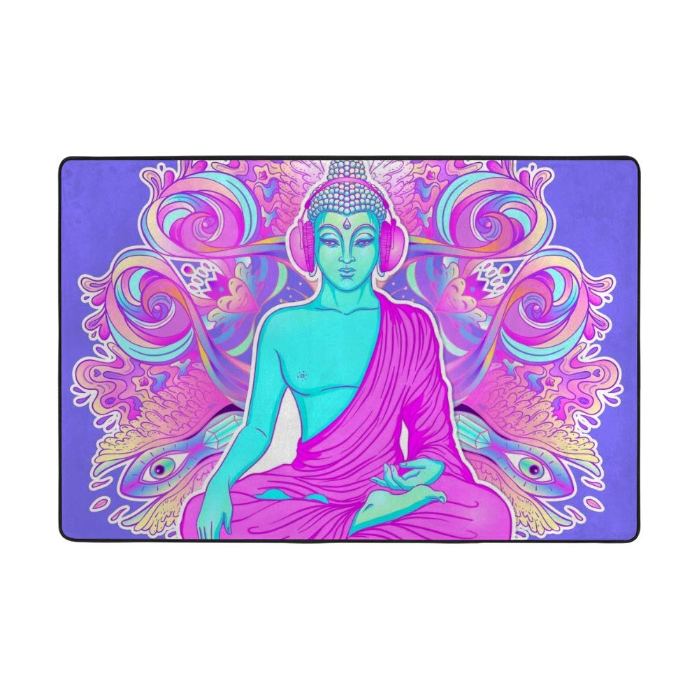Tapis de salon coloré Ruchen ultra doux en velours corail isolant