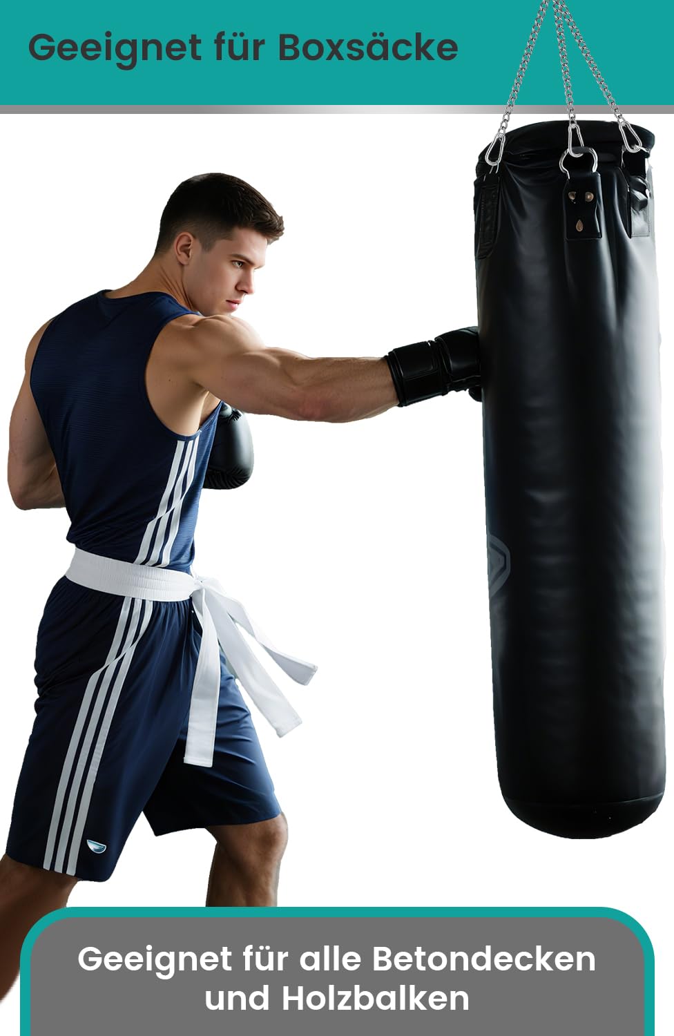 Chaîne pour Fauteuil Suspendu, Rallonge 66 cm, Deux Mousquetons, 250 kg