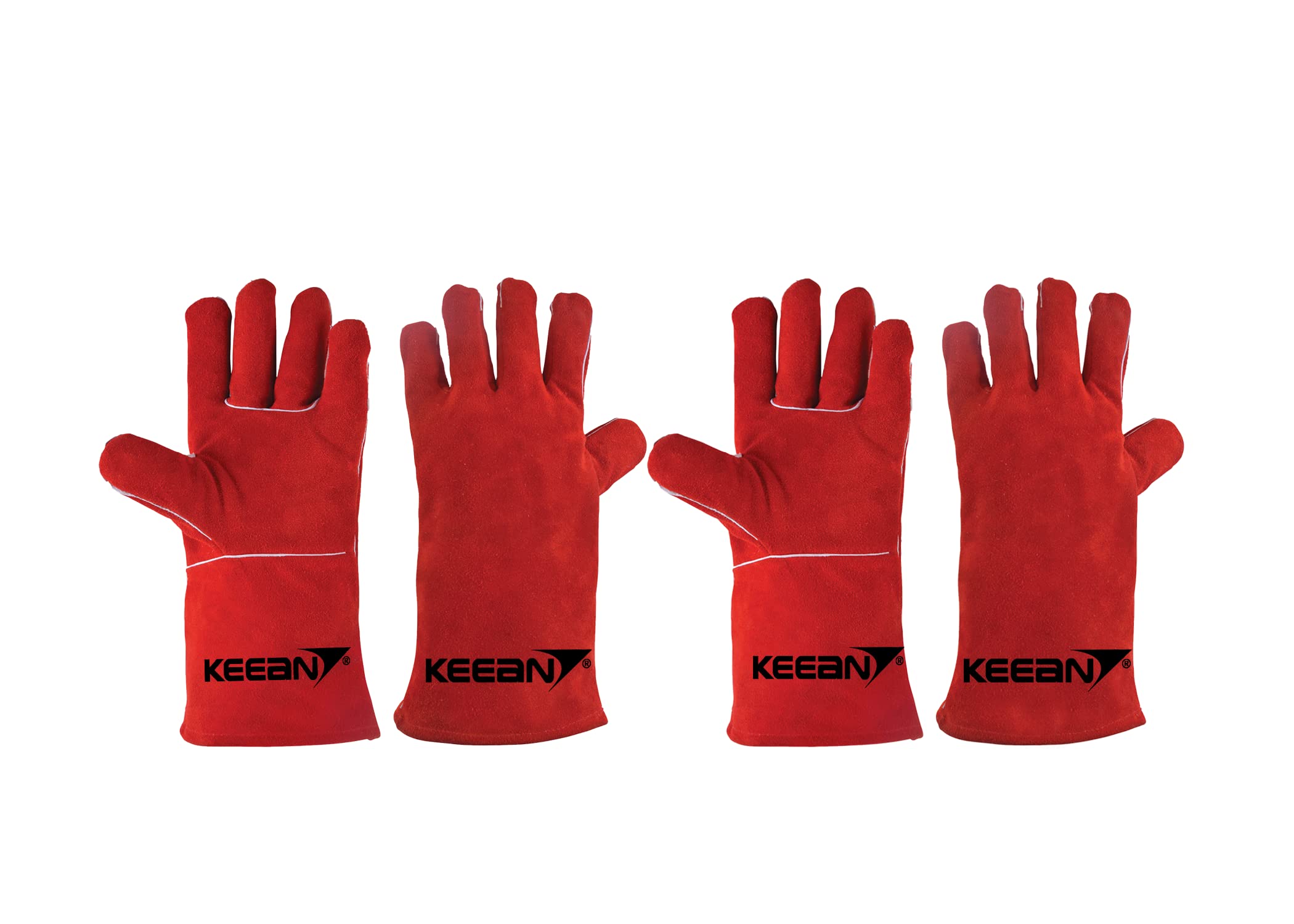 KEEAN ARC/MIG/TIG 14 inch Welding Gloves Heat&Fire Resistant Leather Cut Proof with Kevlar Stitching, Extreme High Temperature Hot Metal Thermal Work Safety Heavy Duty (Pack of 4 Pieces). (B09ZDXNFTZ) Amazon Price History, Amazon Price Tracker