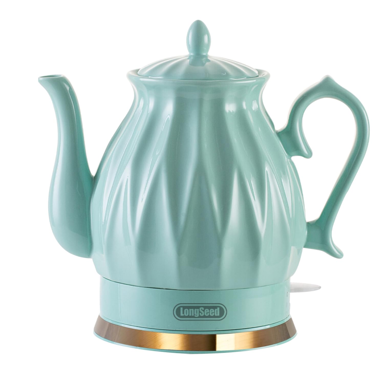 LONGSEED Diamond Cut Glazed Ceramic Kettle