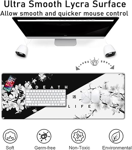 Miniatura 2 de Protector de escritorio, alfombrilla para mouse con base de goma antideslizante, alfombrilla de mouse texturizada e impermeable con bordes cosidos,