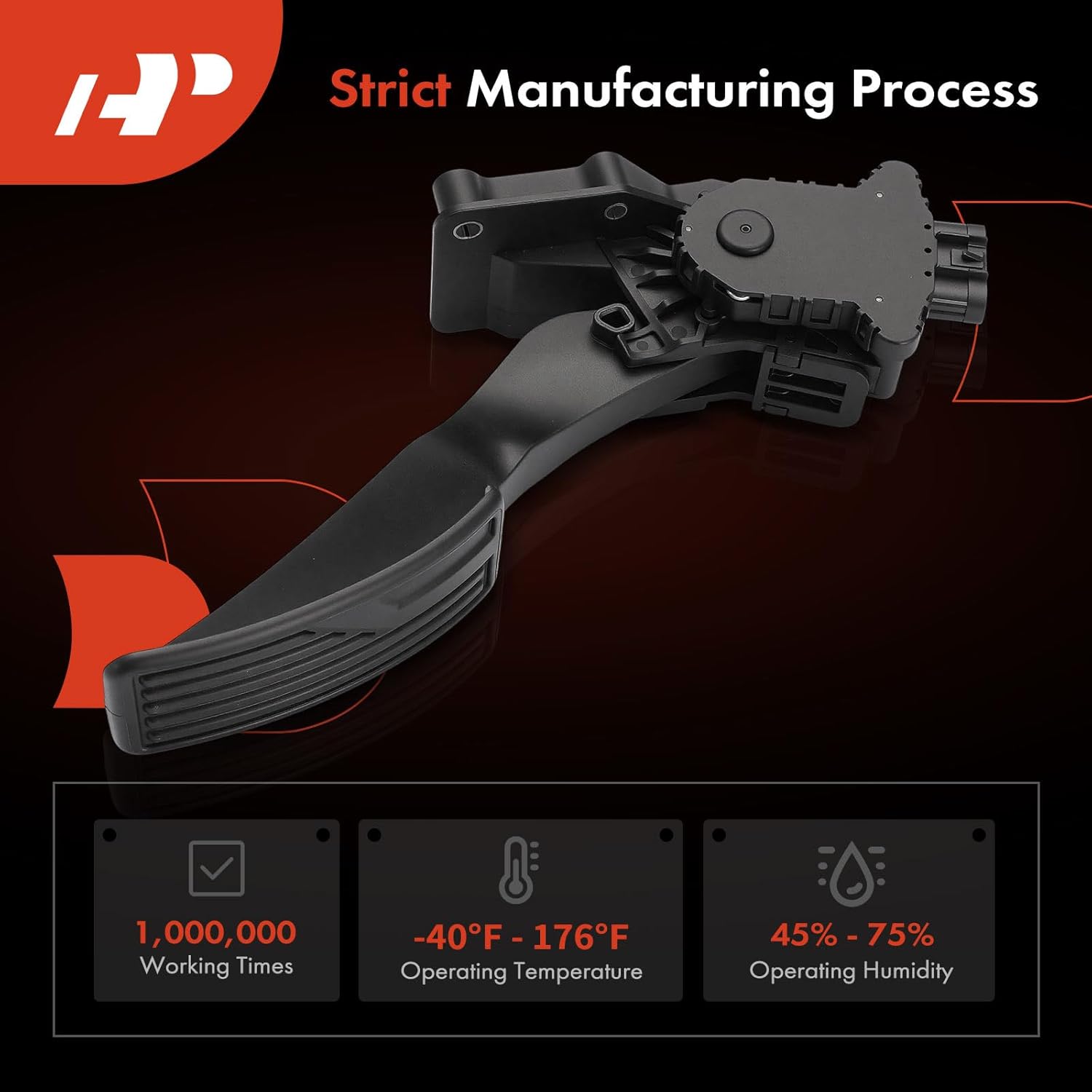 A-Premium Accelerator Pedal with Position Sensor Assembly Compatible with Chevrolet Impala 2009-2013, Impala Limited 2014-2016 & Buick Allure 2009, LaCrosse 2009