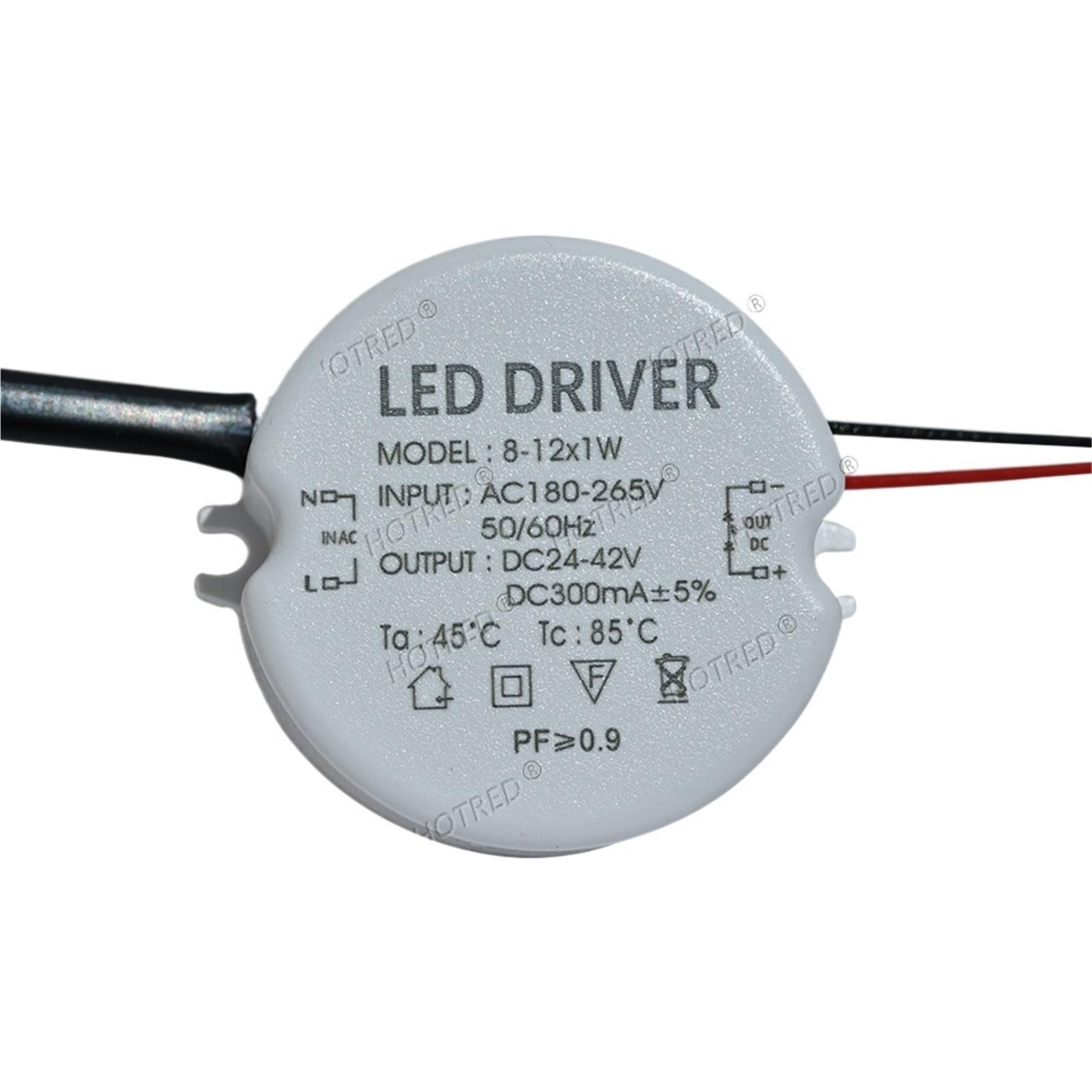 Driver LED 12W 300mA DC24-42V transformateur pour ampoule - 5