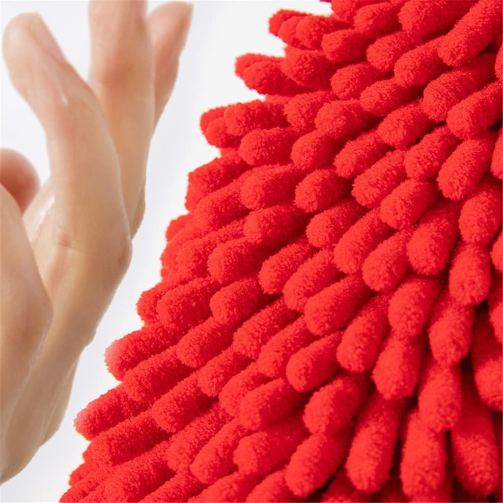 Red Chenille Soft Hand Towel Chinese Three-Dimensional Cartoon Handkerchief Household Embroidery