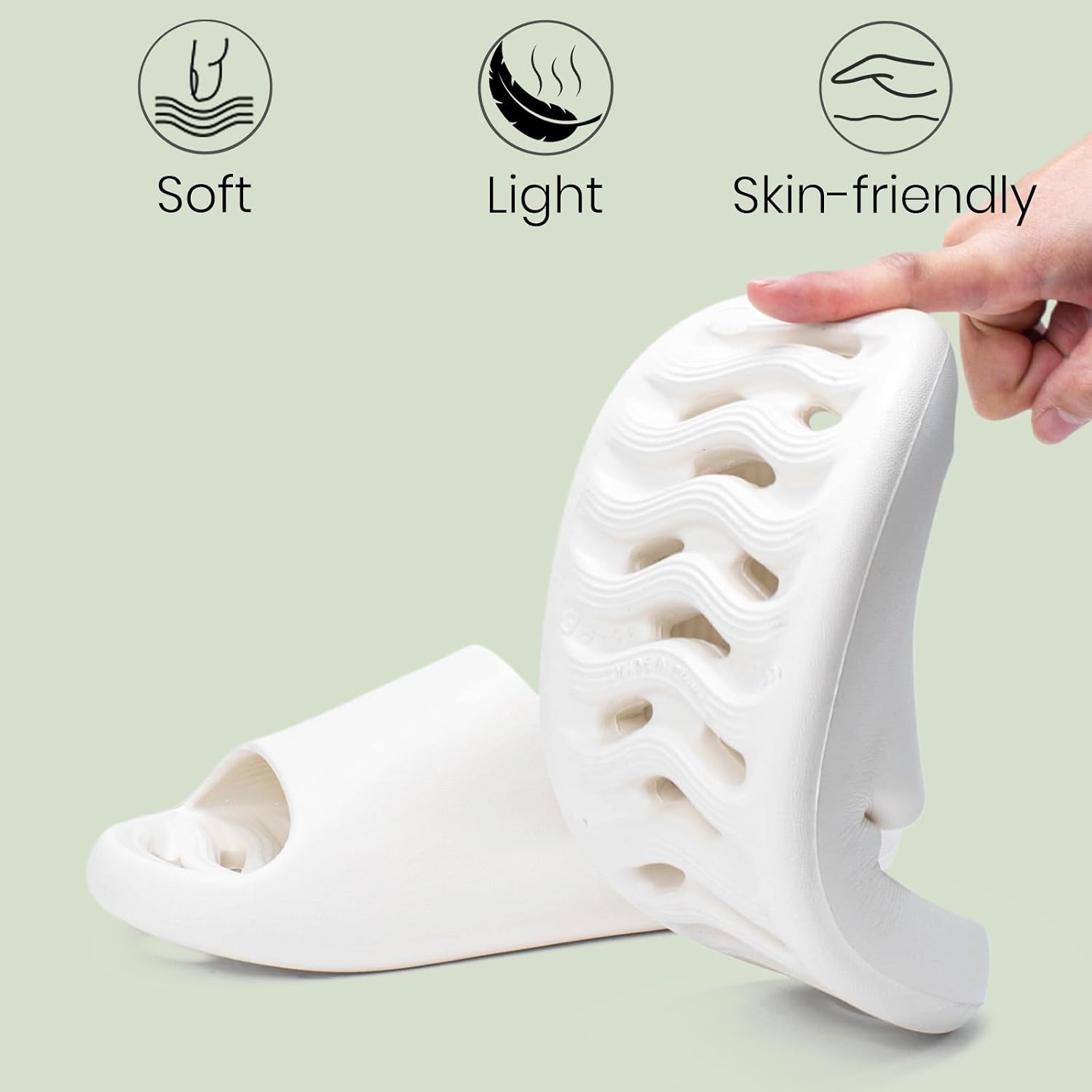 XIXITIAO Shower Shoes With Drain Holes,Non-Slip Shower Slippers for Women Men,Dry Quickly Bath Slippers,Indoor Home Bedroom Pool Spa Guest College Dorm Dorm Room