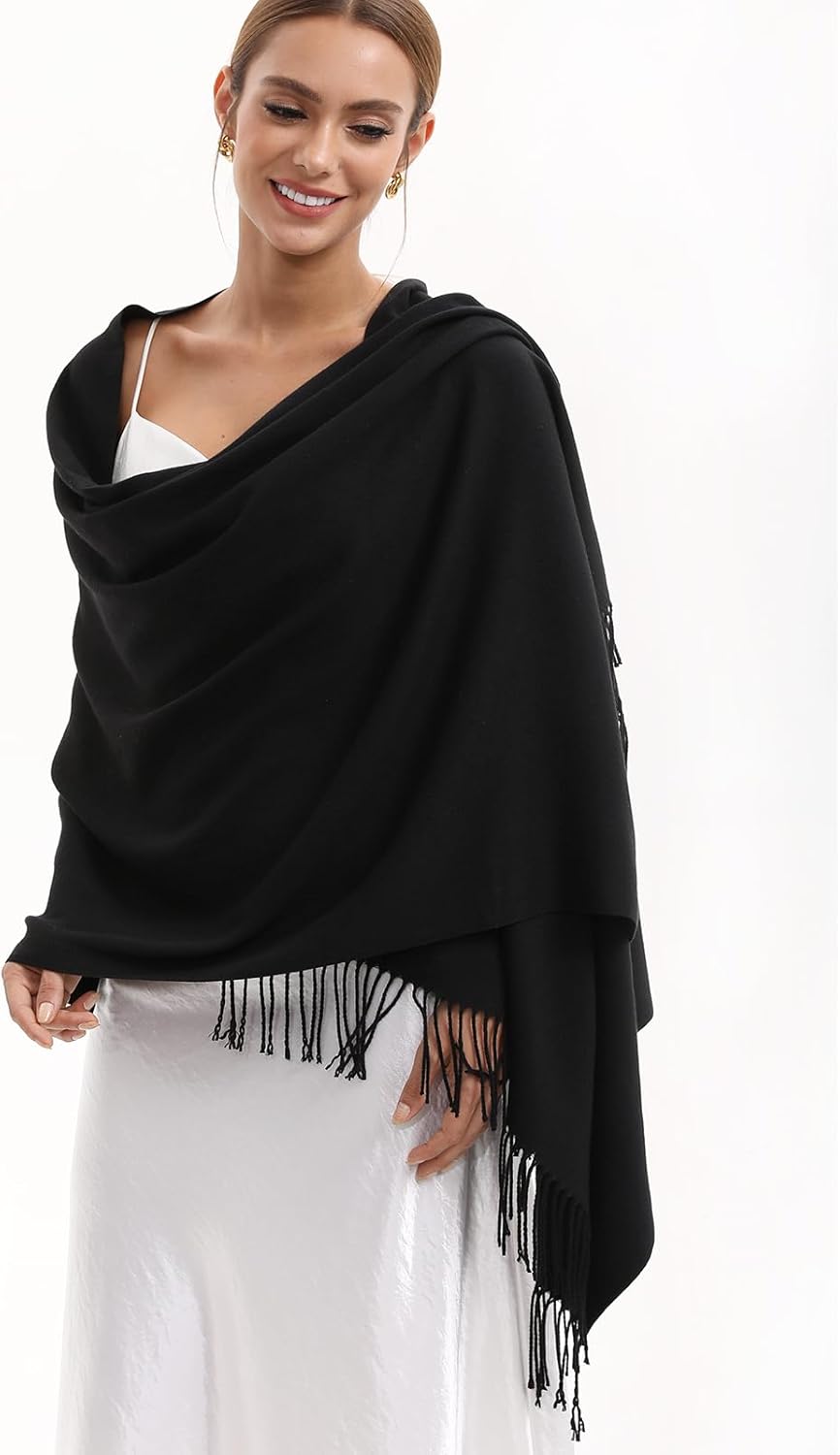 Pashmina Scarf and Shawl - Soft Women Pashminas Wrap for Wedding Evening Party dresses - Image 2