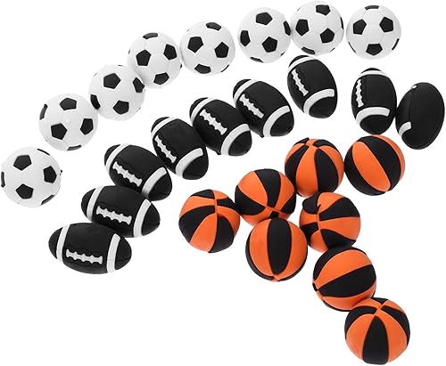 Mini borradores deportivos, 25 unidades, pelota de simulación, premios de mini pelota de fútbol para fútbol, mini rompecabezas, borradores