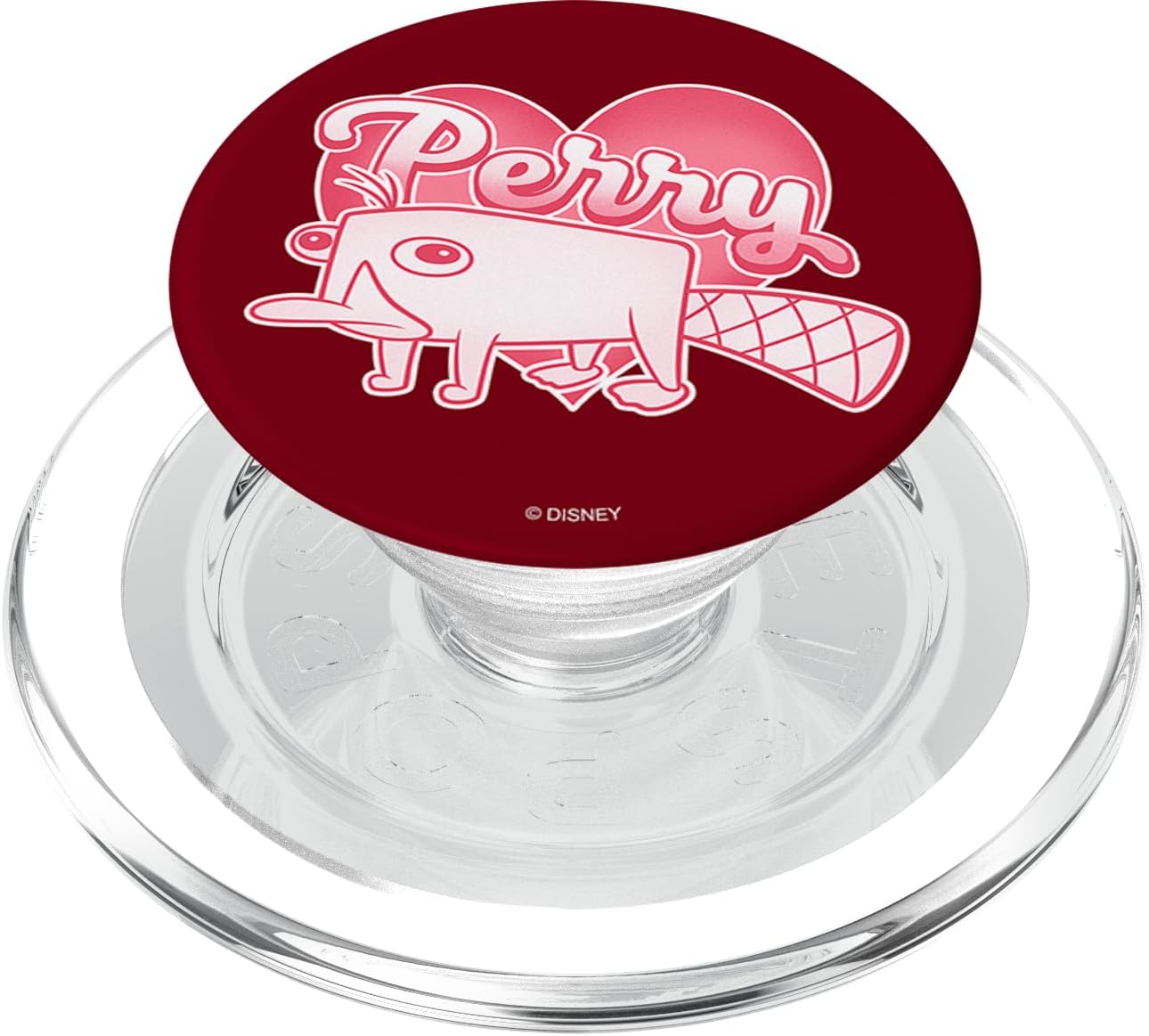 Disney Phineas and Ferb Perry Platypus Love Heart PopSockets PopWallet for MagSafe