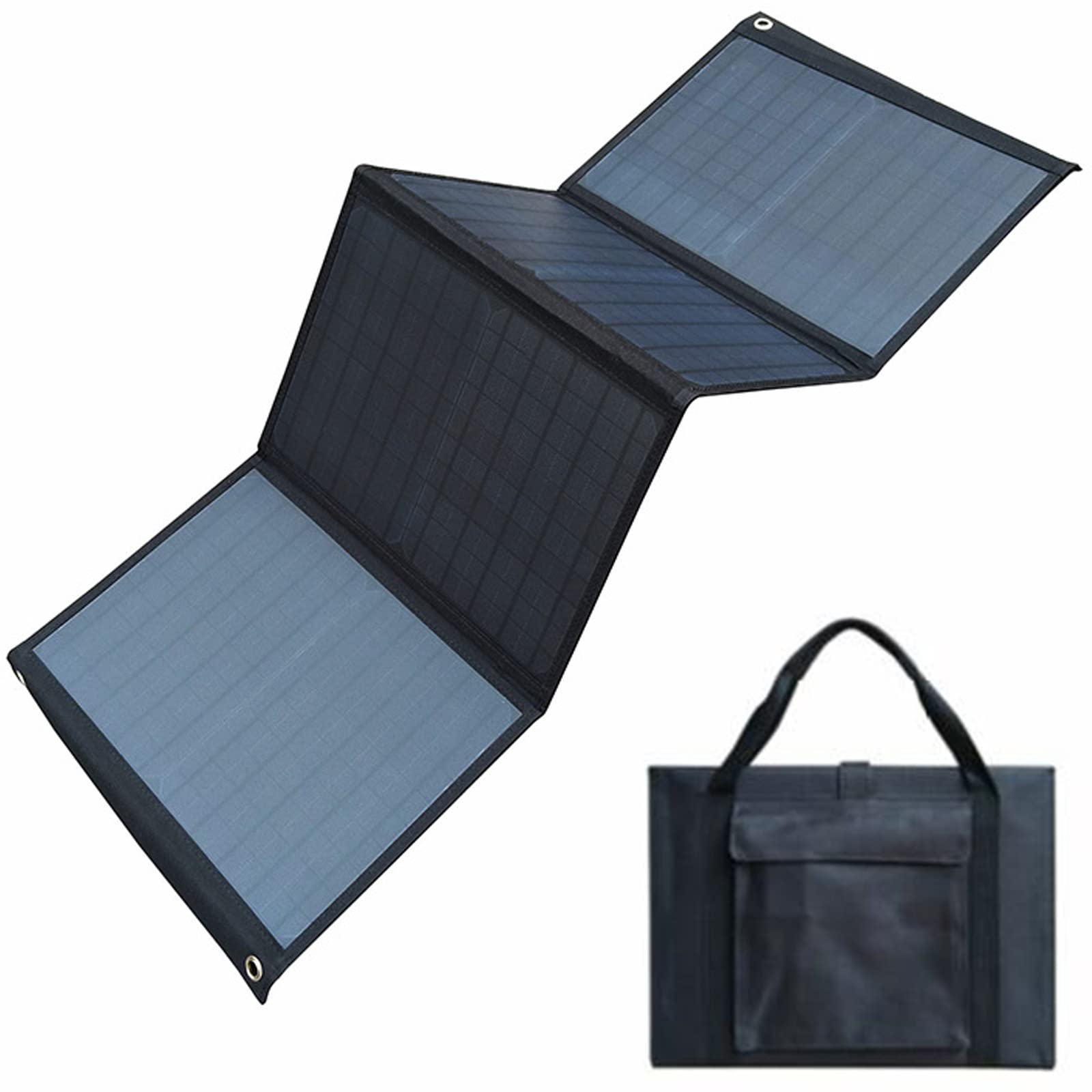 Borsa Pieghevole Solare da 40 W Generazione di Energia Portatile Pannello Fotovoltaico Pannello Pieghevole Batteria Ricaricabile da 12 V Alimentatore Esterno