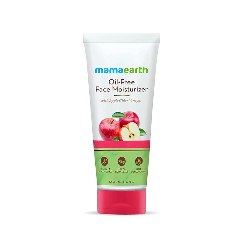MAMAEARTH Hidratante facial sem óleo com vinagre de maçã, 80 mL