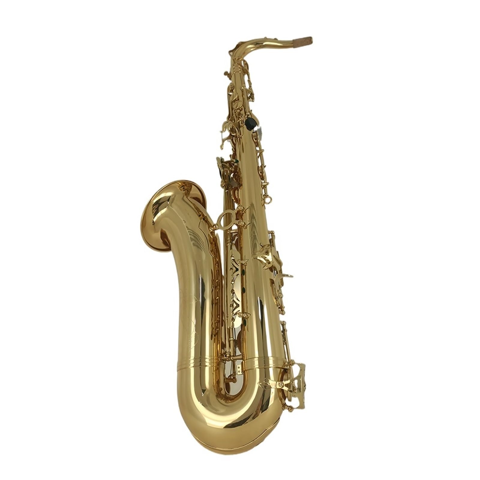 Saxofón Saxofón Tenor BB, Instrumento De Viento De Madera con Accesorios, Latón Lacado En Oro, Si Bemol