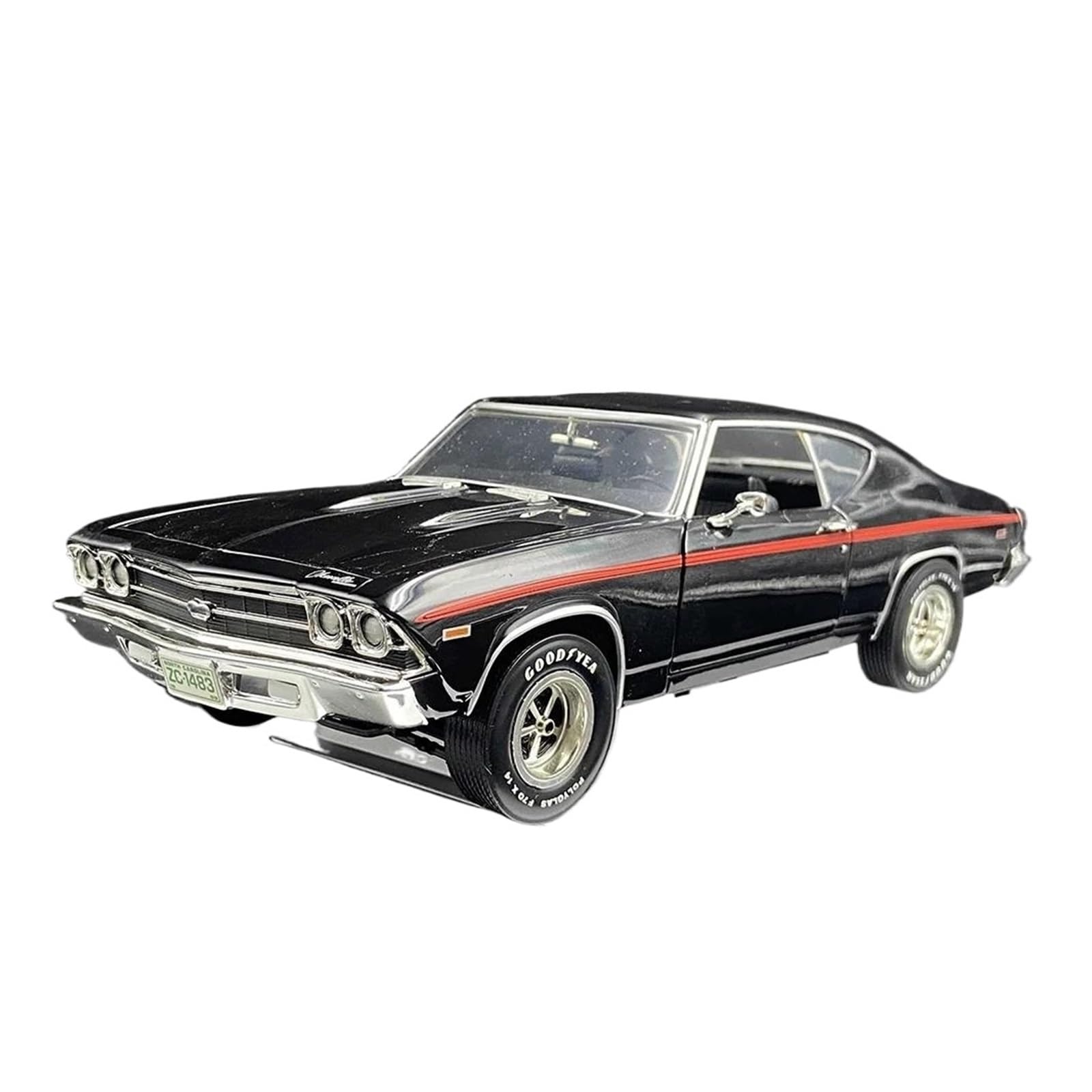 Metallo Scala Replica 1 18 per la Copo Muscle Car del 1969 modello auto pressofusa in lega nera serie di decorazioni per casa Hobby Veicoli Giochi Set