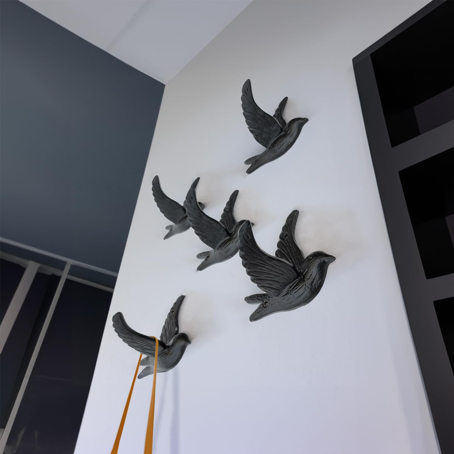 Ambipolar Flying Bird Iron Cast Decorative Bird Wall Mounted Coat Hooks (Classic)