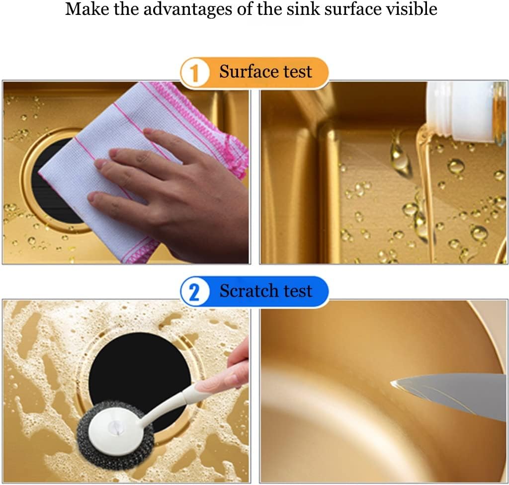 Kitchen Sink Double Bowl Kitchen Bar Stainless Steel Sink Wet Bar & Prep Sink RV Sink With Square Faucet & Drain Top Mount Or Undermount