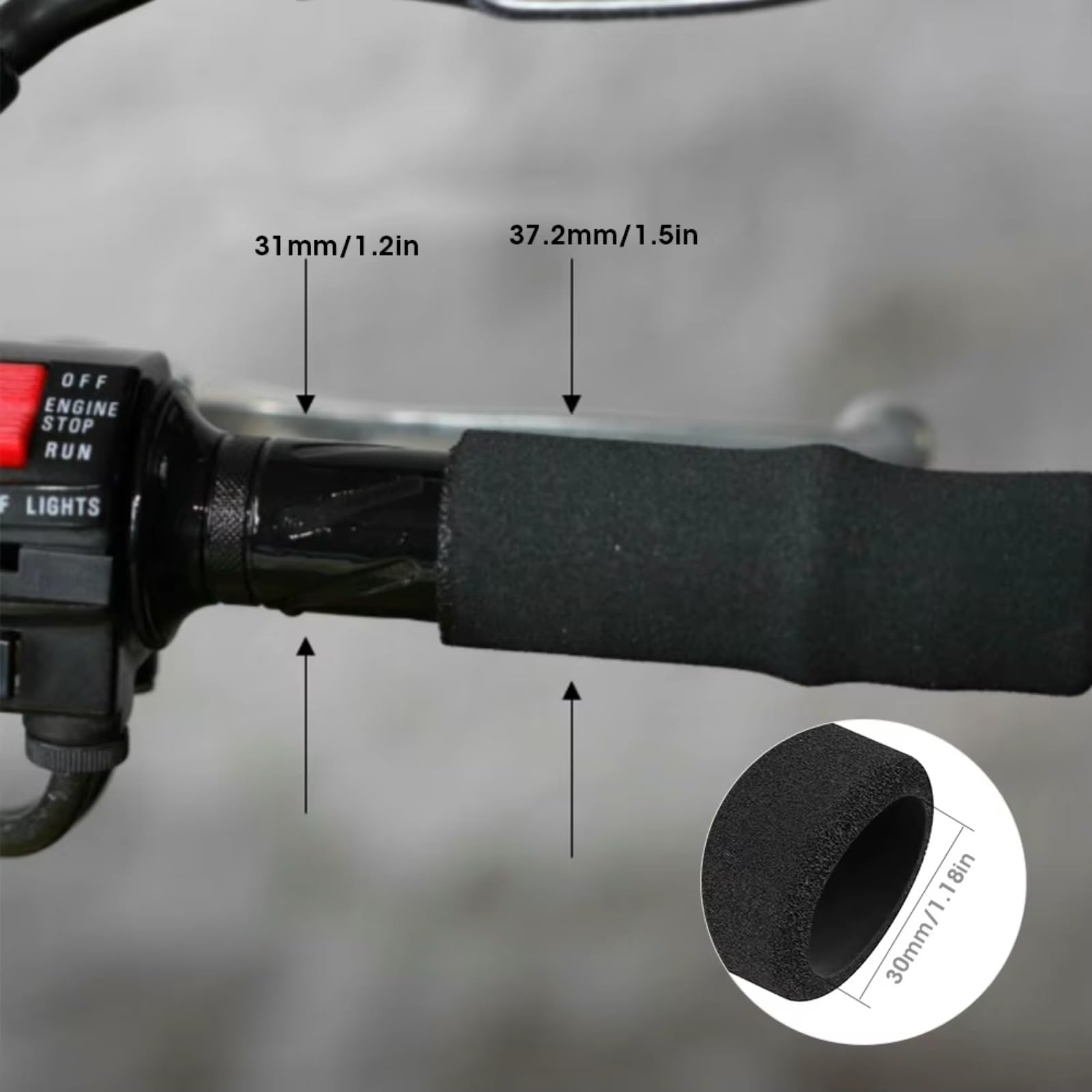 Pour Pour R1200GS Couverture Anti Vibration Mousse Gant Antidérapant Guidon Moto Antidérapante