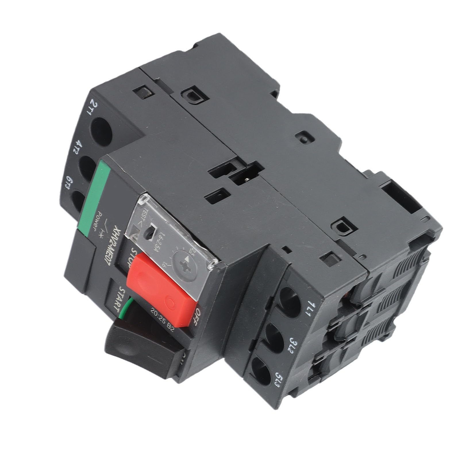 Disyuntor de Motor 3P 1.6-2.5A AC690V, Protección para Motor con Retardante de Llama, Montaje en Riel Guía de 35 mm, Interruptor de Circuito Trifásico para Control de Carga Industrial