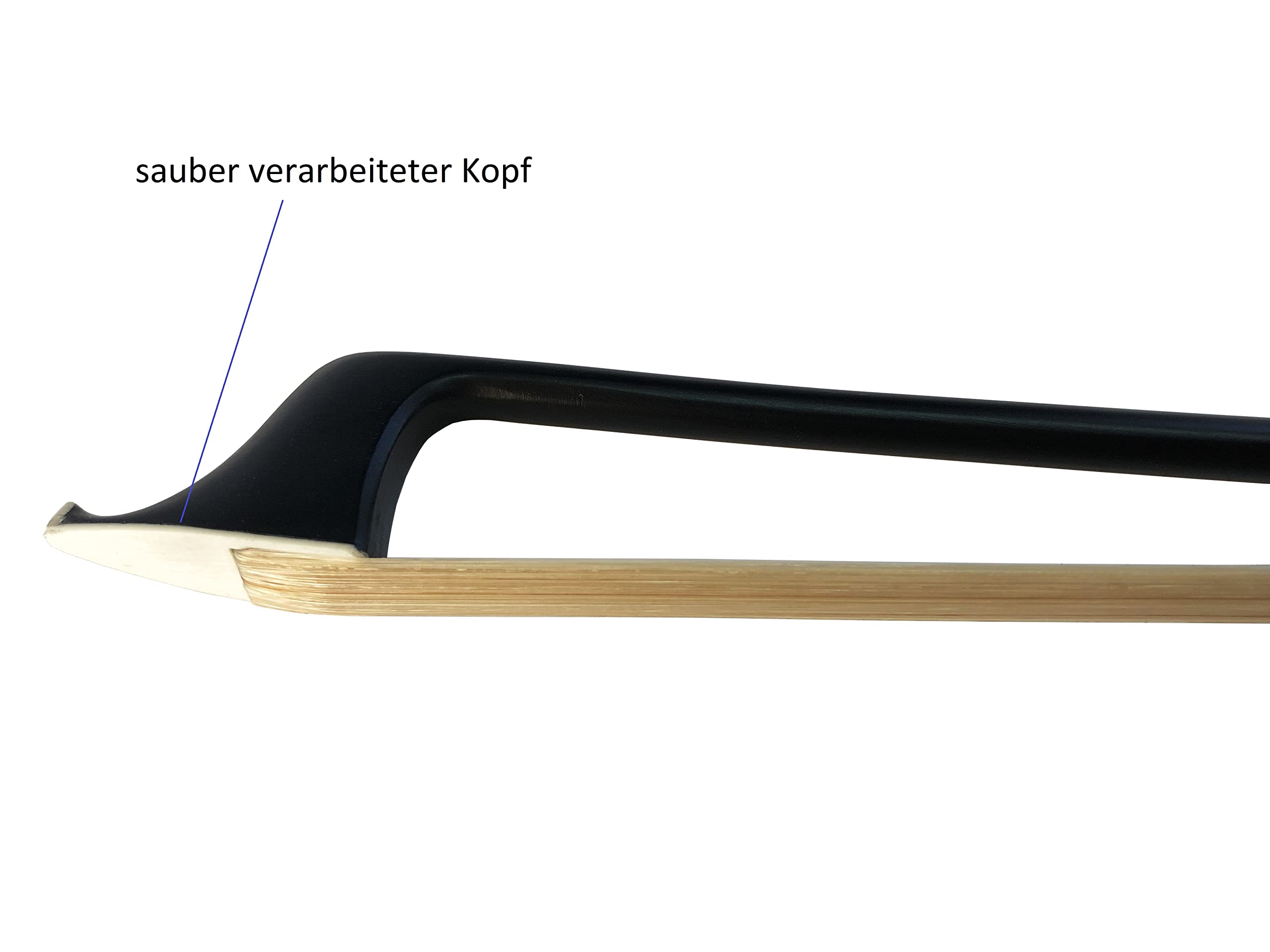 Cellobogen Bogen Cello Violoncello Carbon Kohlefaser 4/4 mezzo-forte – spielfreudig, stabil, obertonreich