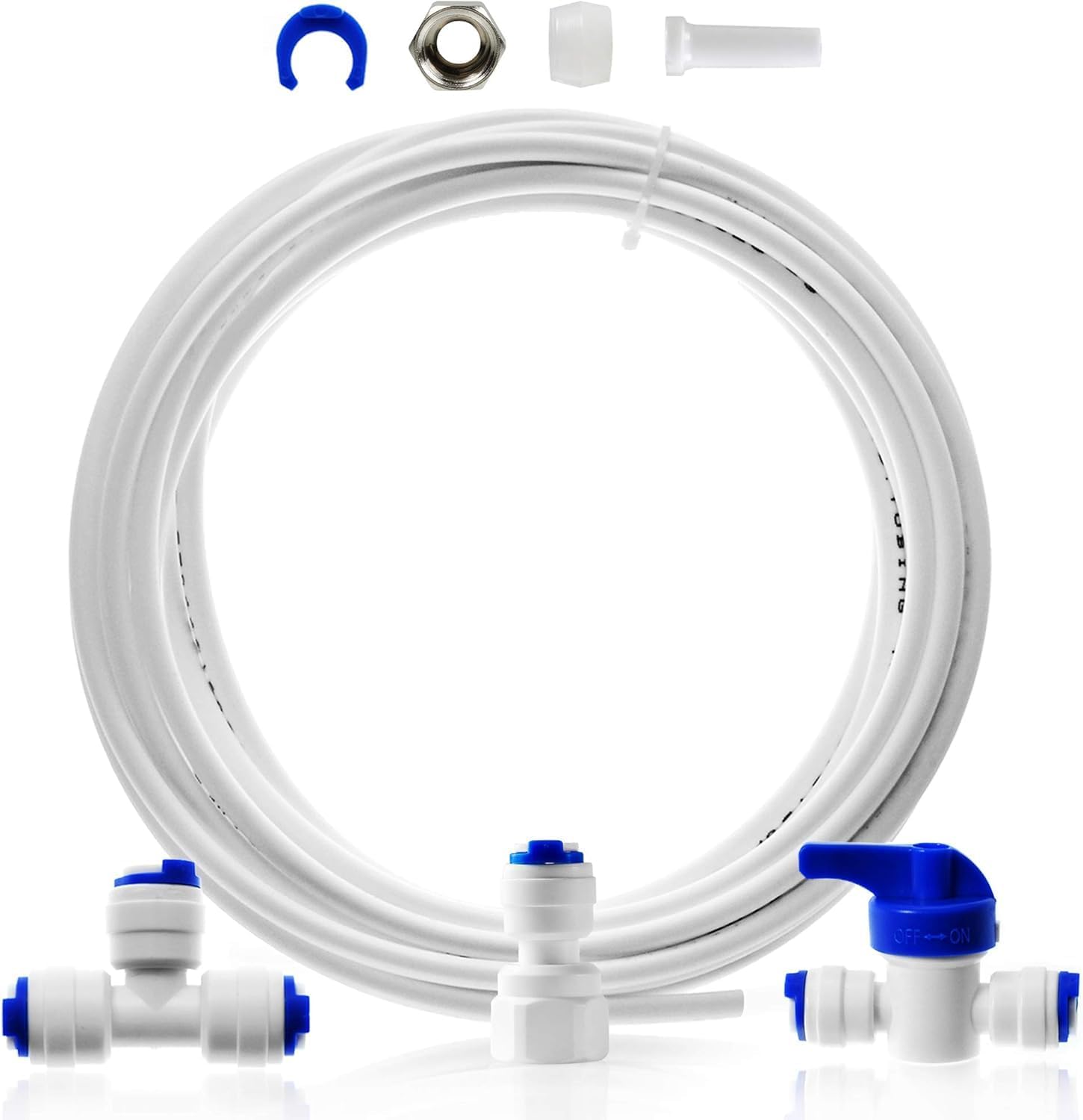 iSpring ICEK Ultra Safe Fridge Water Line Connection and Ice Maker Installation Kit for Reverse Osmosis RO Systems & Water Filters, 1/4", 20 feet