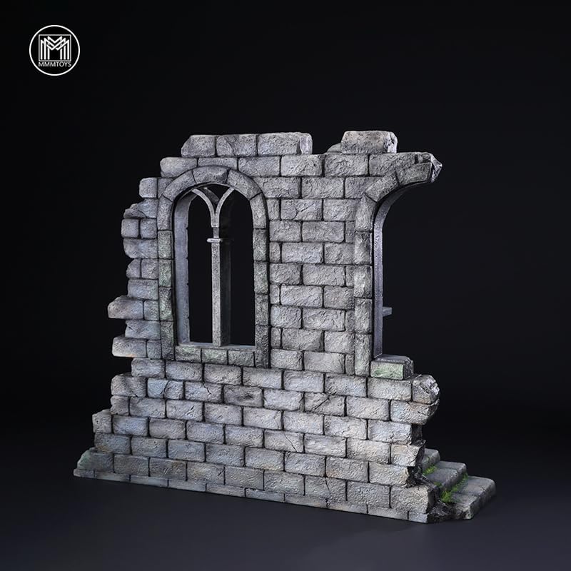 JXK 1/12 Ancient Castle Ruins Diorama 2.0 Realistic Sculpture Accessory for Diorama Enthusiasts, Collectors and Model Builders