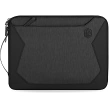 STM MYTH Sleeve| 360 Impact Protection Sleeve, Water Repellant, Custom Molder Zipper Pull, Detachable Shoulder Strap, for Apple MacBook Air/Pro 15"/16" and similar size Laptops - Black