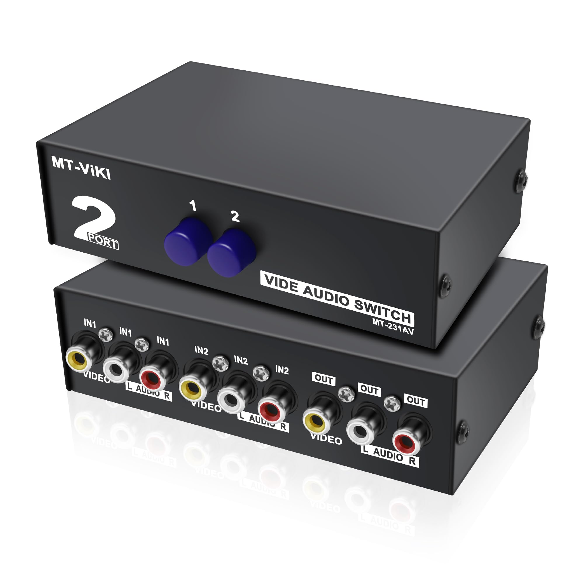 Amazon.com: MEIRIYFA 2 Way AV RCA Switcher Splitter 2 in 1 Out, 2