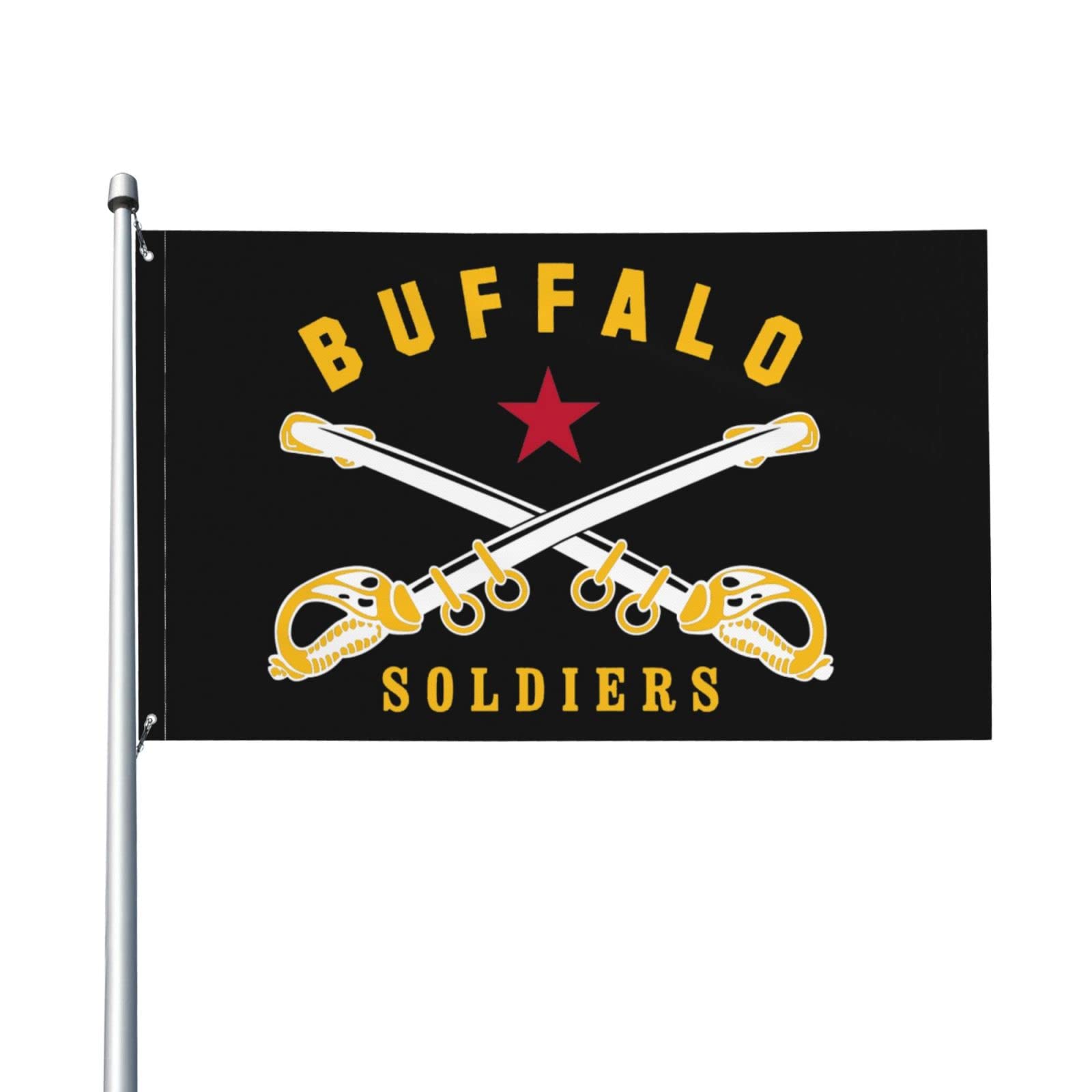 Flag Buffalo Soldier America History Personalised Bunting Banner Flags Customized Pennant Banners For Porch Outdoor Lawn 90X150Cm