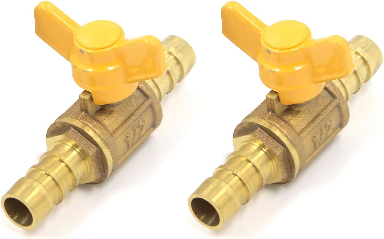 T Tulead Mini Valve 1/2" Brass Ball Valve 2 Way Inline Hose