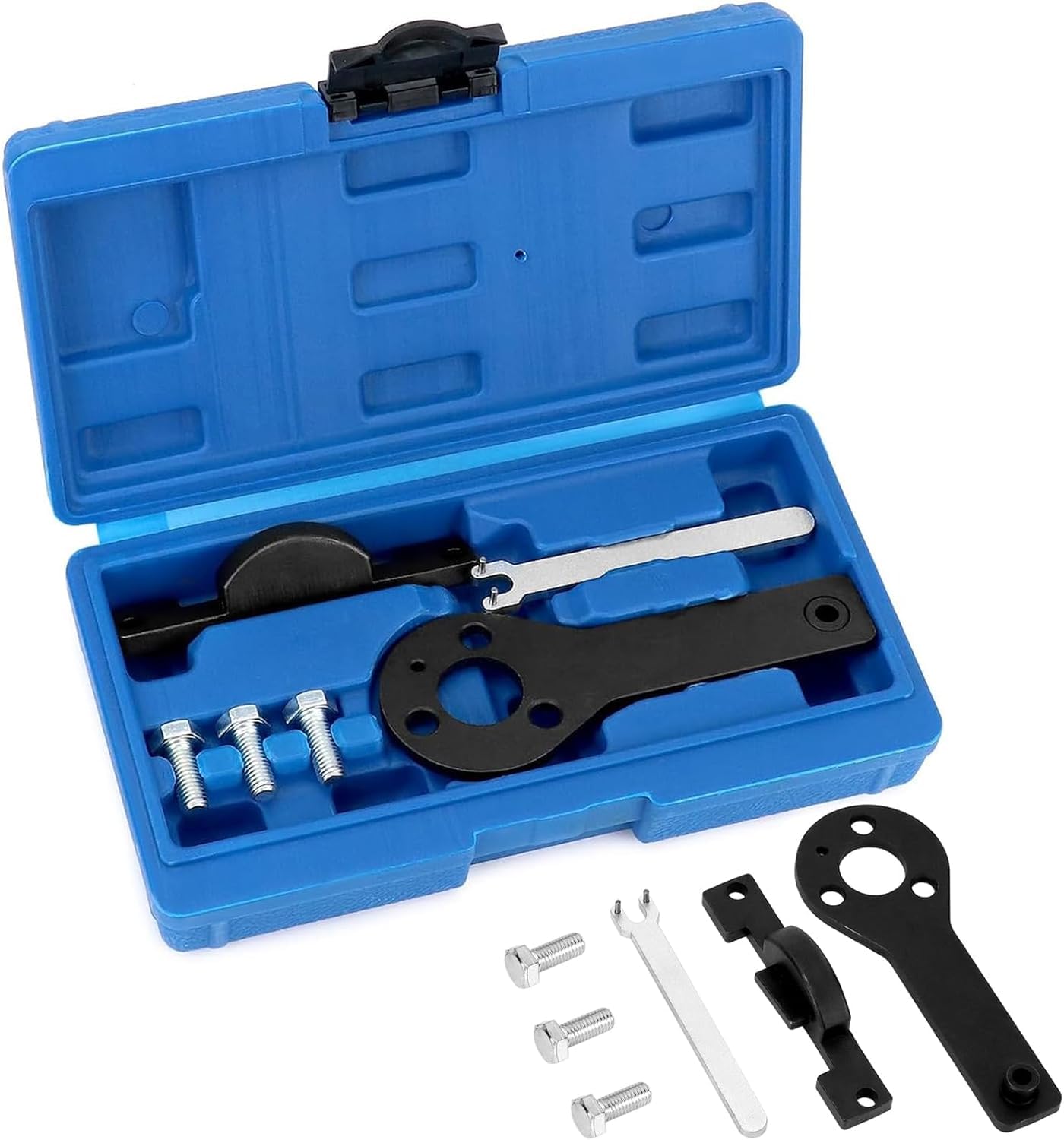 TANIASHOP Kit Attrezzo Messa in Fase Motore Fiat 1.1 1.2 1.4 8V Compatibile Punto Evo Panda Attrezzi Bloccaggio Albero Motore Distribuzione
