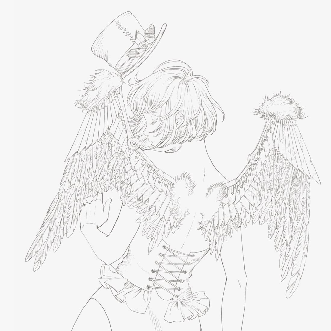 Victorian Fantasy Collection: Kuroimori Coloring Book