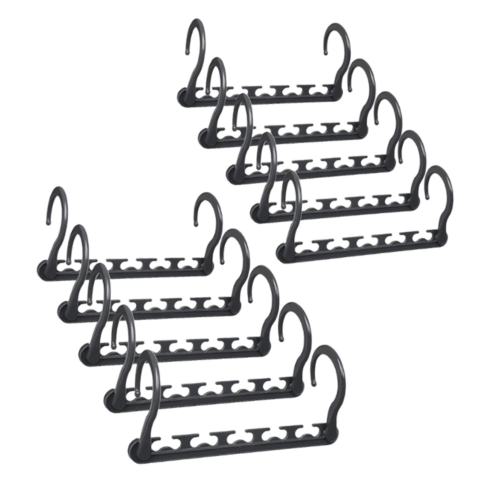Generic 10Pcs Space Saving Hangers Closet Organizer and Storage Folding Hanger Hooks Space Saver for Shirts Shorts Jeans, Black