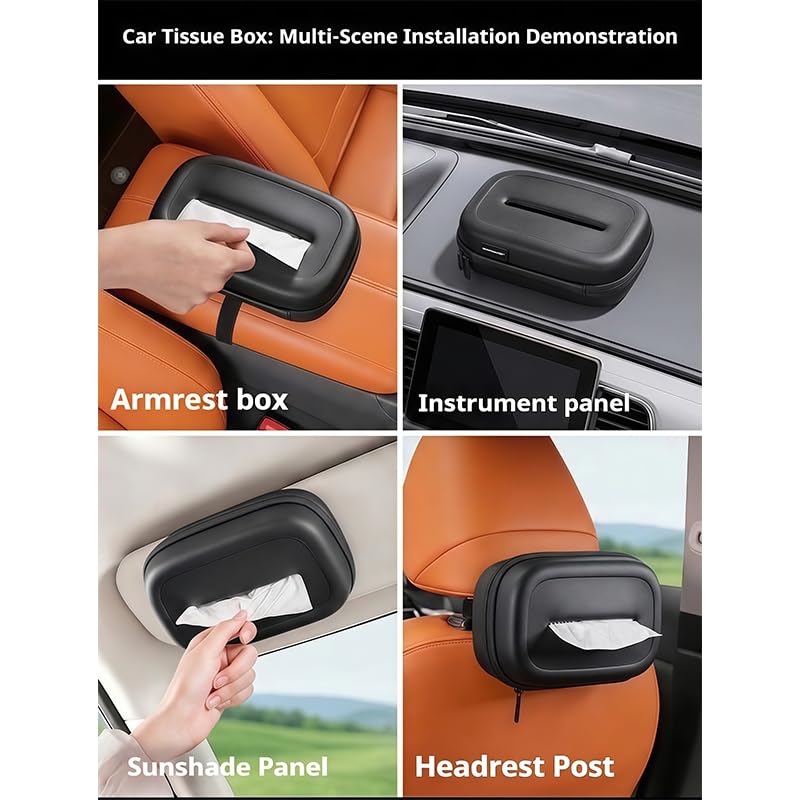 Porta Fazzoletti Auto in Similpelle per Seat Leon 2000-2026