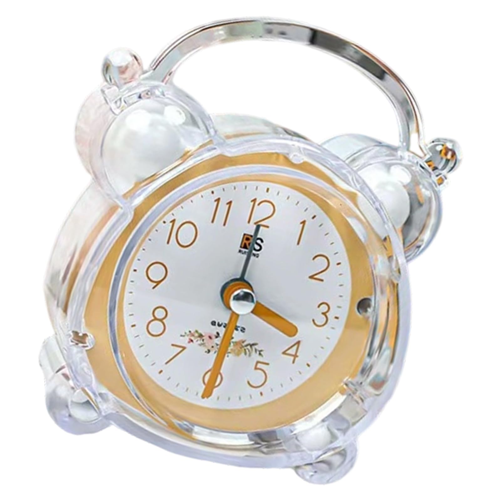 Children Bedsides Clock with Cartoon Pattern Quiet Movements Soft Glowing Night Light ABS Timepiece Study Room Decors Quiet Children Bedsides Clock with LED