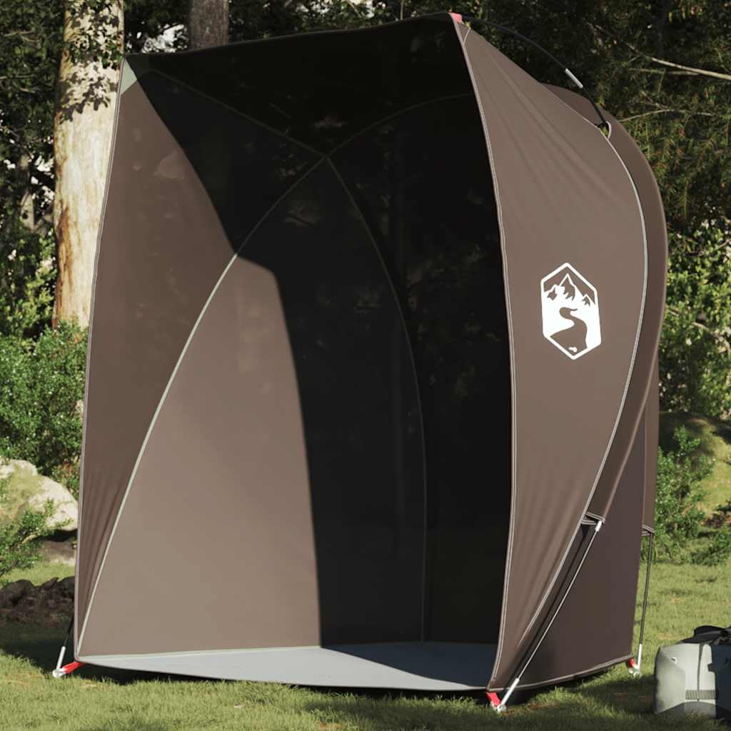 Angelzelt Braun wasserdicht aus 185T Polyester mit PU-Beschichtung 150x100x, leichtes Wurfzelt mit Gestänge, Winddicht und kompakt, ideal für Camping, Angeln, Outdoor und Reise